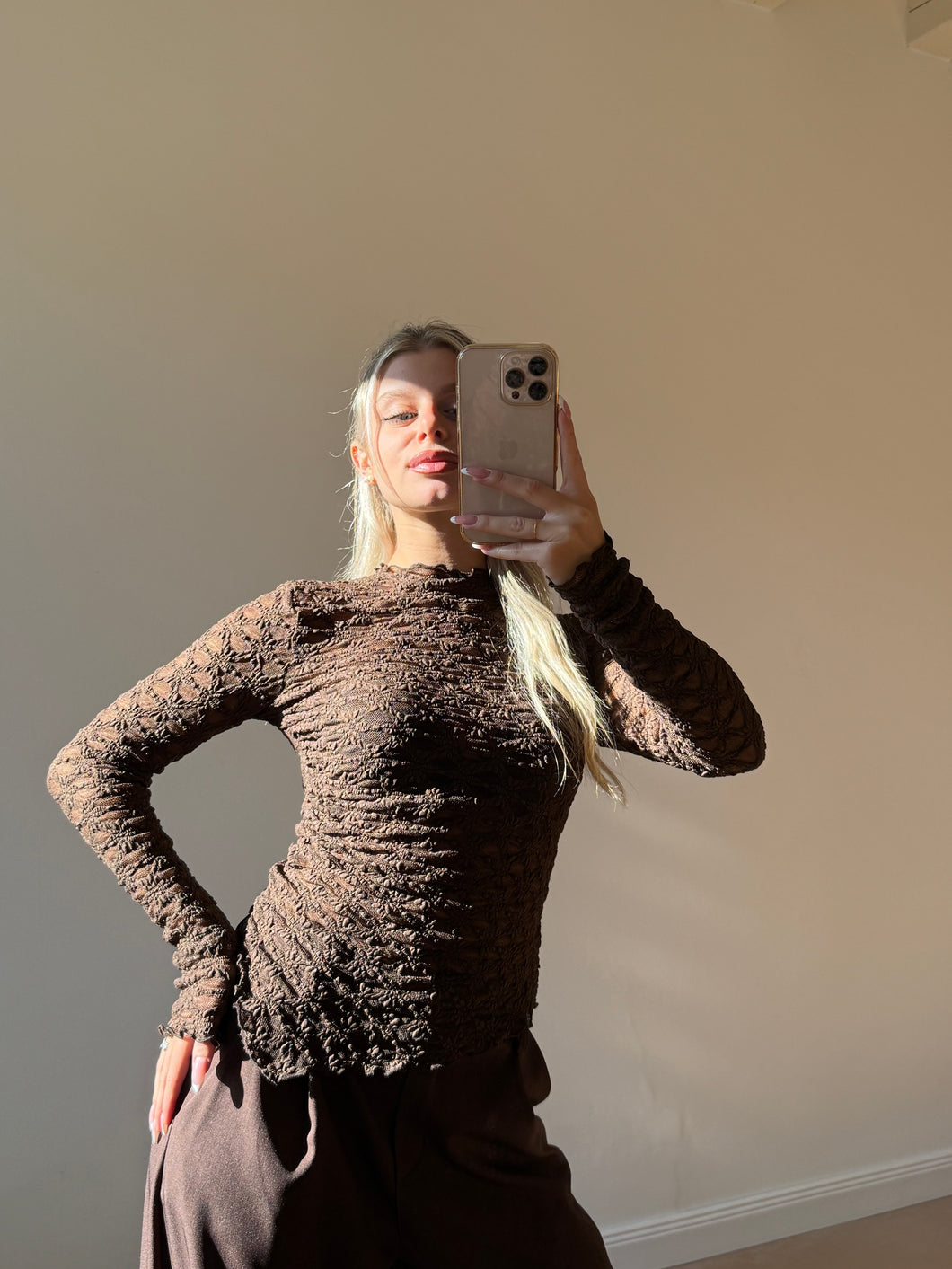 Maglia Pizzo Asimmetrica