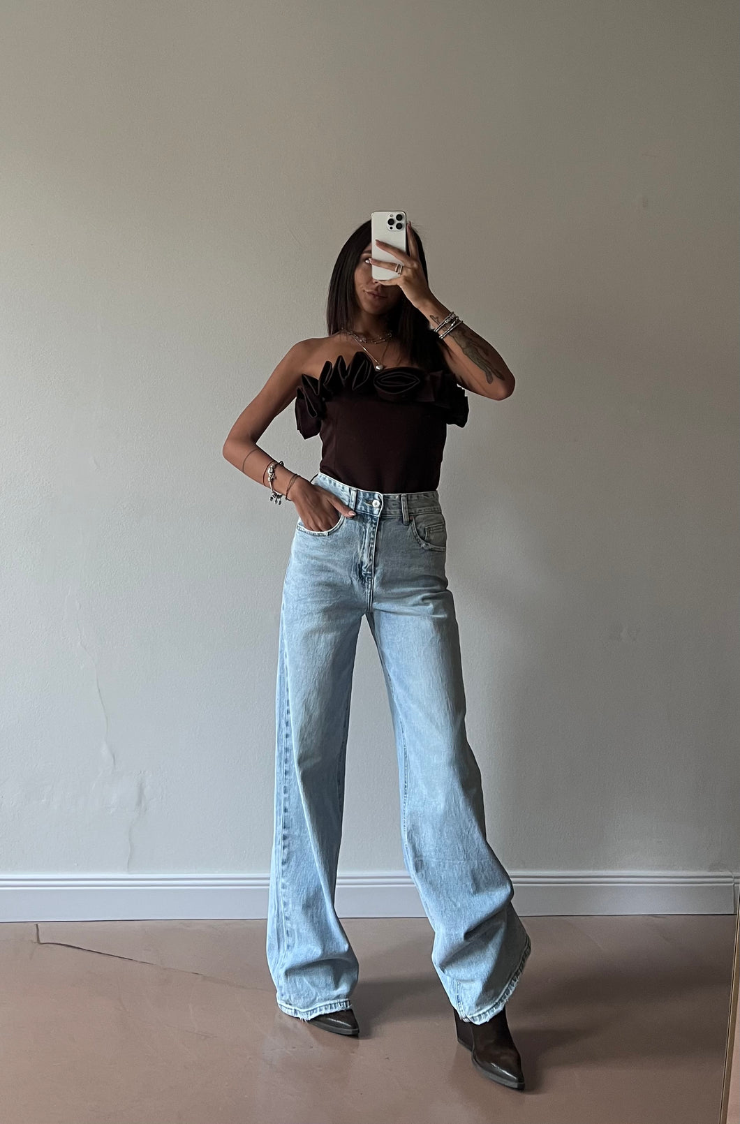 Jeans Dritto Lavaggio Chiaro